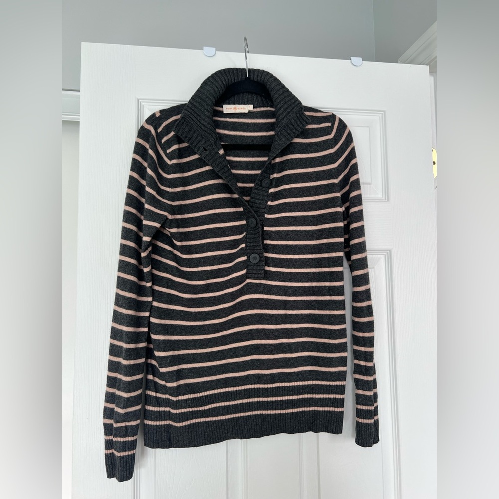 Tory Burch Striped Turtleneck Sweater size S